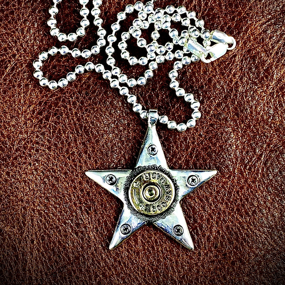 Thumbnail: Large McSwain Bullet Star Pendant - .925 Silver