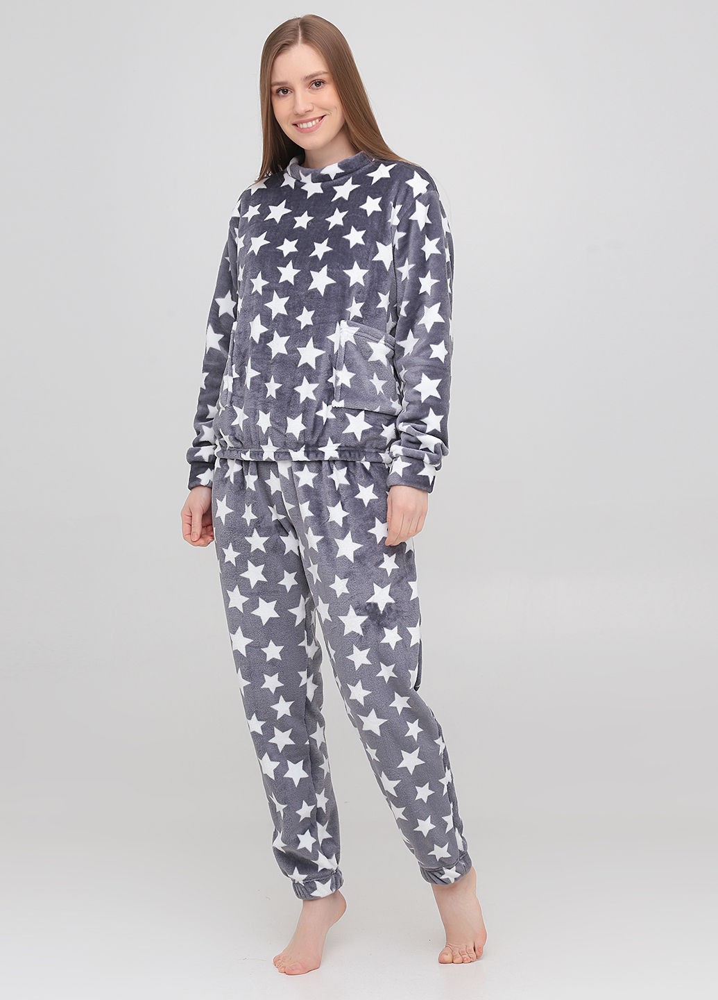 F60112 Комплект 2 од. (фуфайка і штани) графітовий