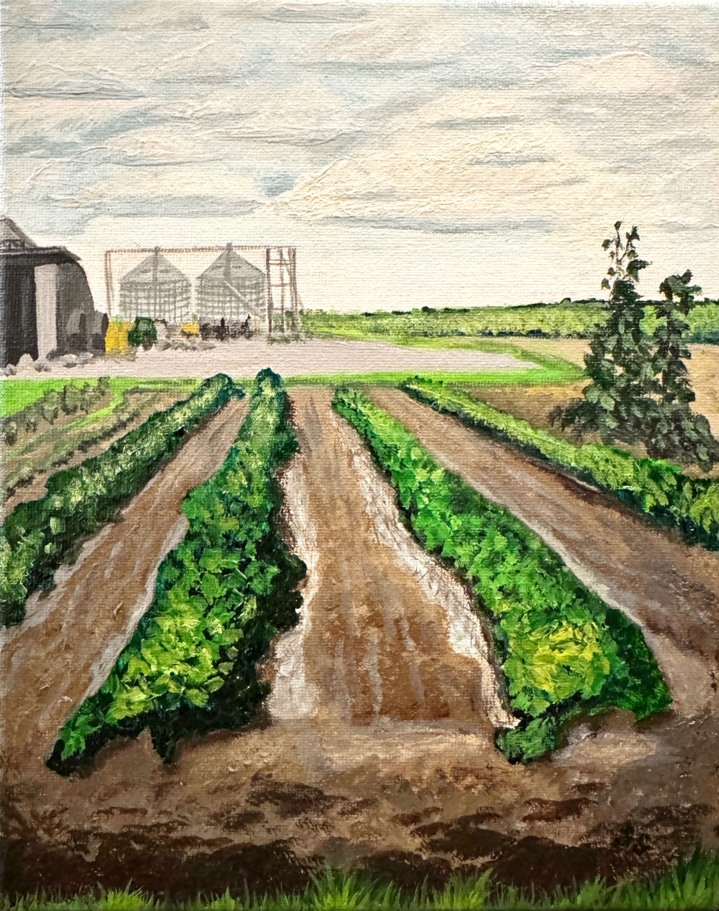 garden after rain painting