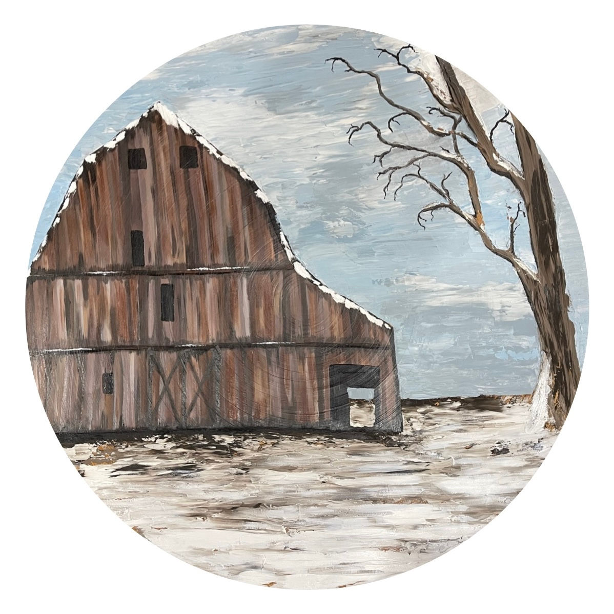 barn circle painting