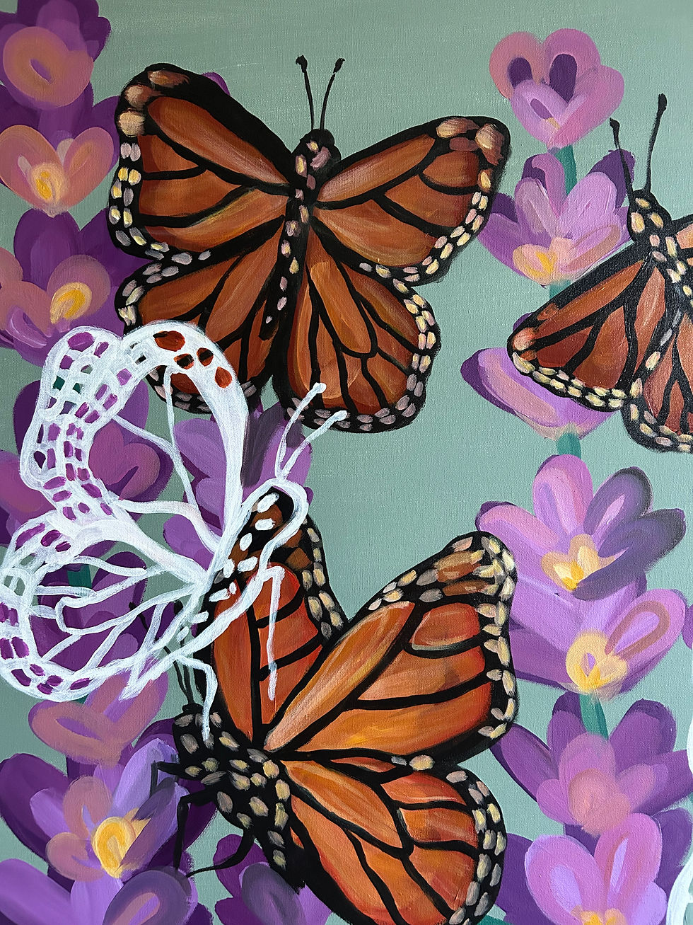 Thumbnail: 36x36" Chasing Butterflies