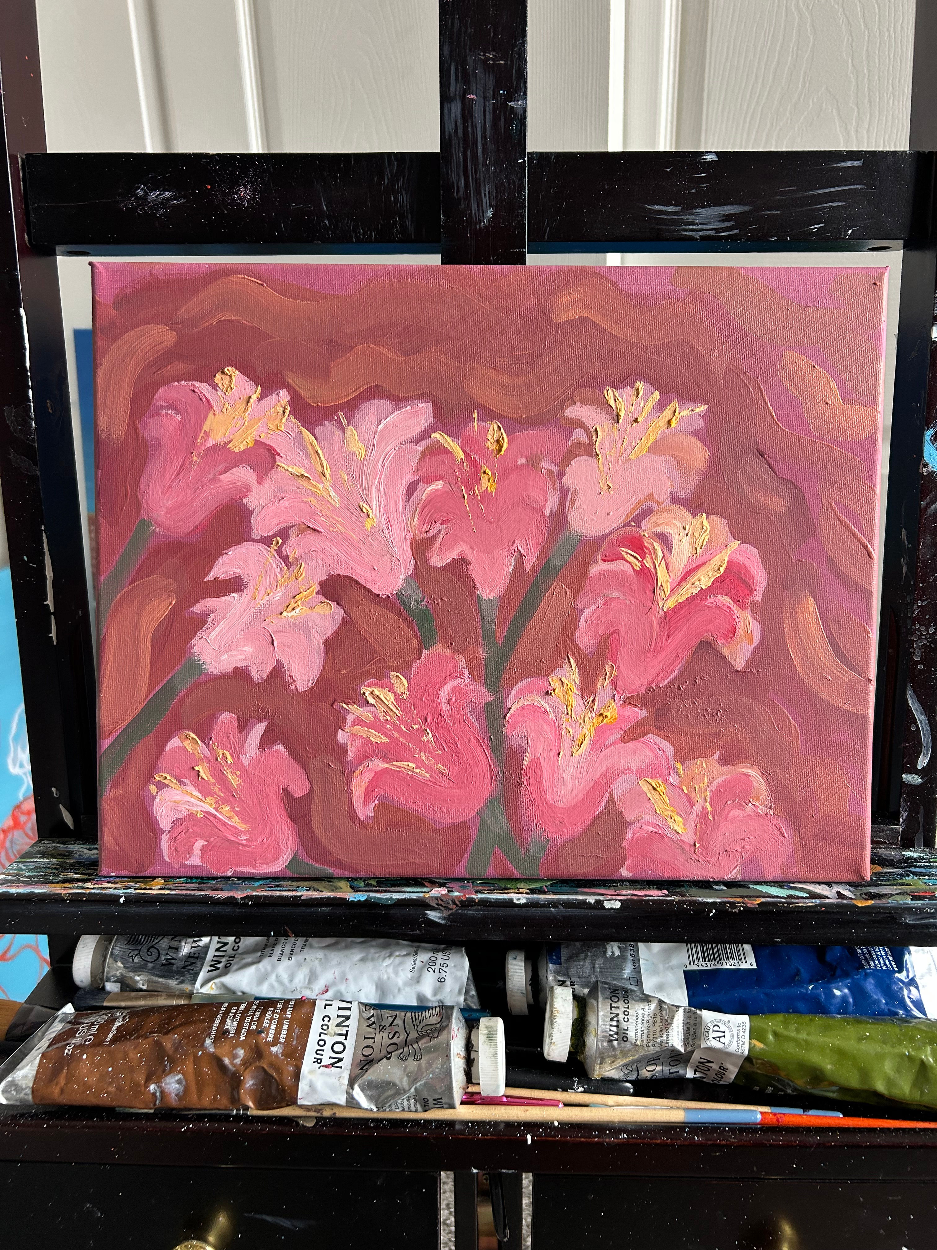 Pink Textured Spider Lilies