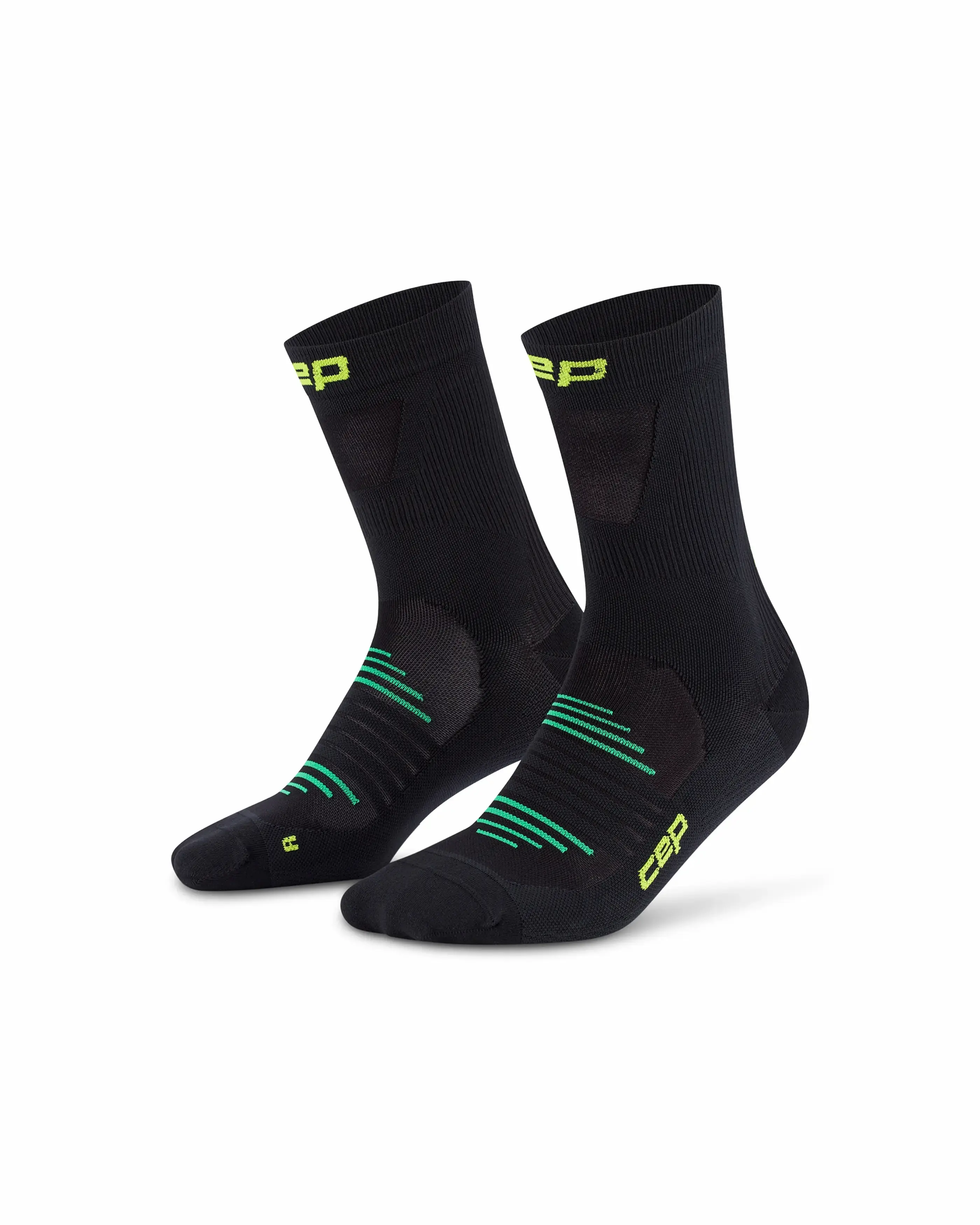 CEP Pro Run Ultralight Compression Socks Mid Cut Black