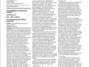 EPA Raises NSR Penalties, February 16, 2021 Eric L. Hiser