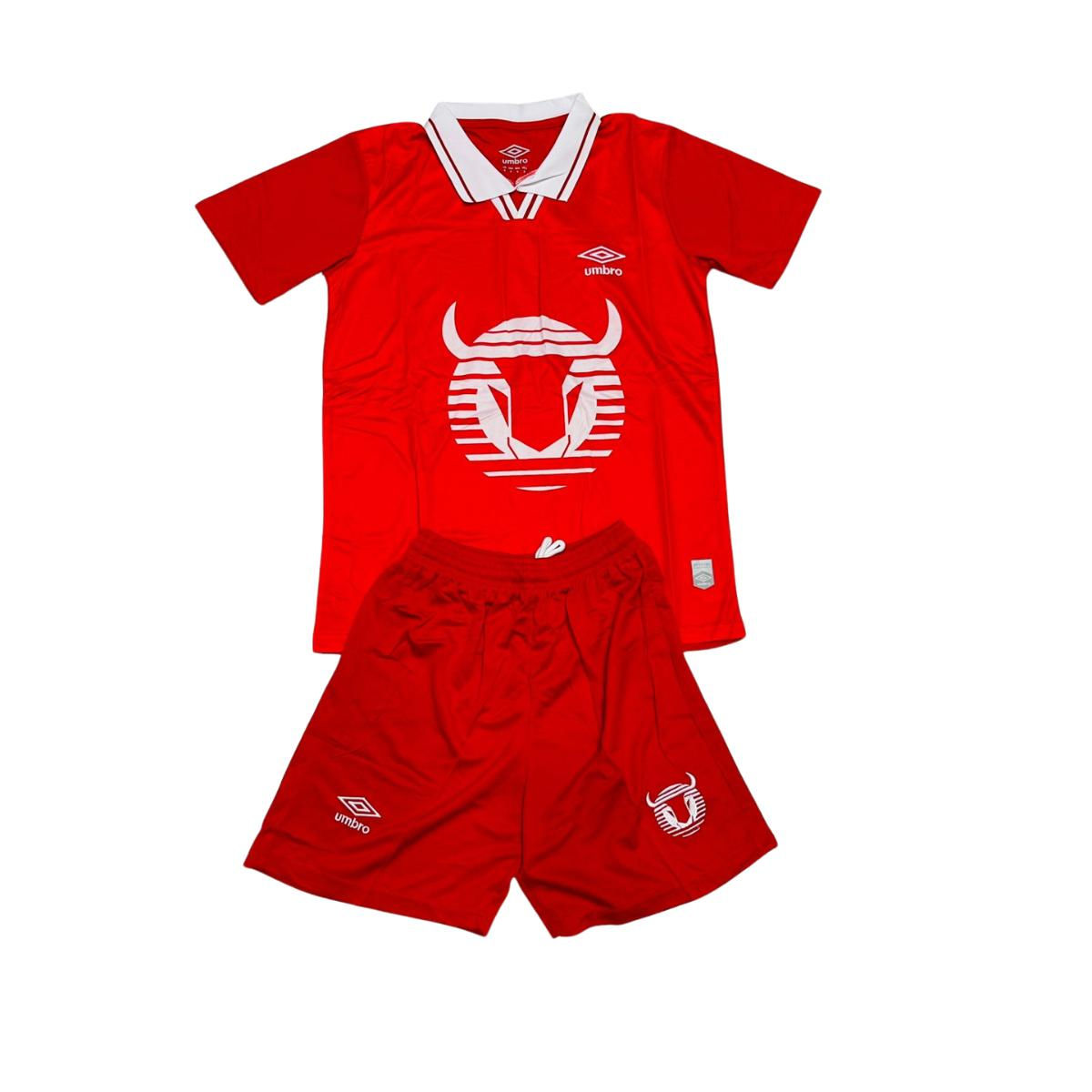 Uniforme de futbol Playera y short rojo