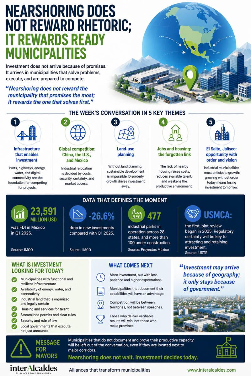 interMayors Magazine infographic Nearshoring does not reward speeches it rewards ready municipalities