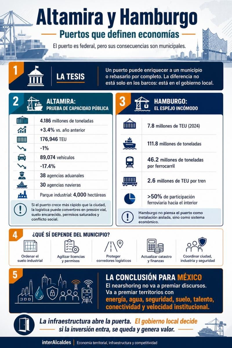 Revista interAlcaldes infografía Altamira y Hamburgo