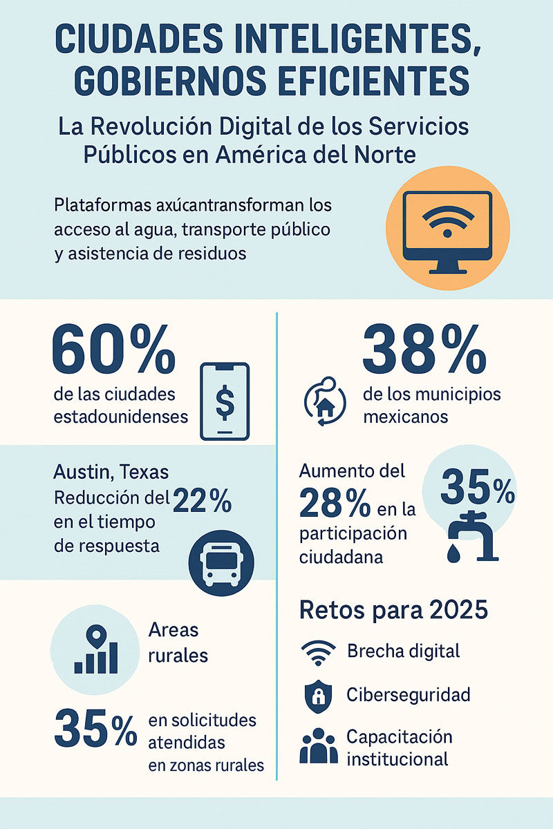 Ciudades inteligentes, gobiernos eficientes Revista interAlcaldes infografia español