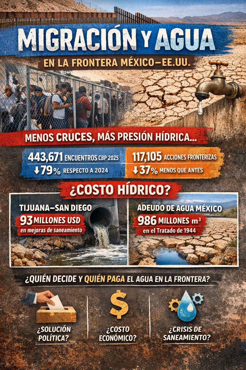 Migración y Sed la bomba de tiempo del agua Revista InterAlcaldes Infografia