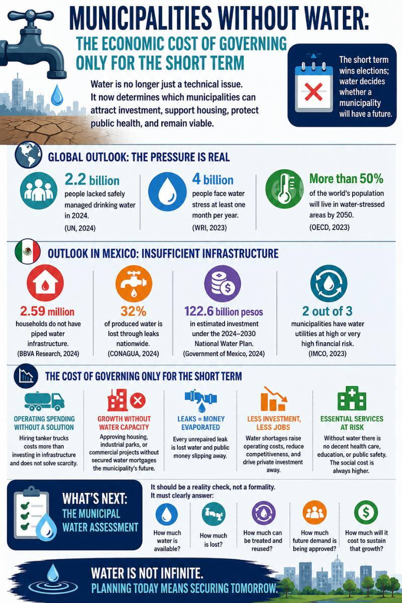 interMayors Magazine infographic Municipalities Without Water The Economic Cost of Governing Only for the Short Term
