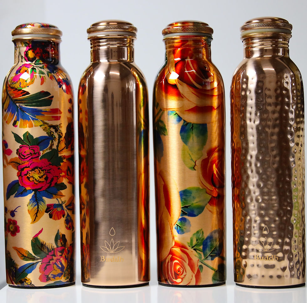 Thumbnail: Pure Copper Hammered Bottle 500ml