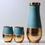 Thumbnail: Turquoise Hammered Jug Set
