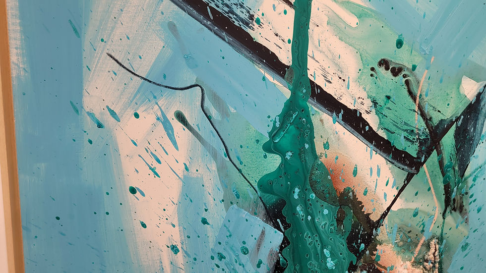 Thumbnail: Turquoise Island Large painting abstract