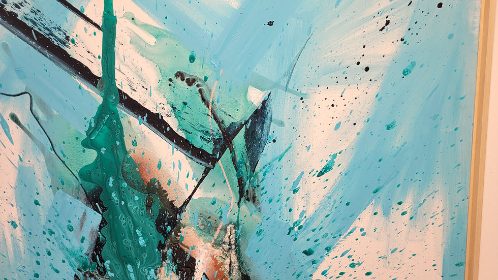 Thumbnail: Turquoise Island Large painting abstract