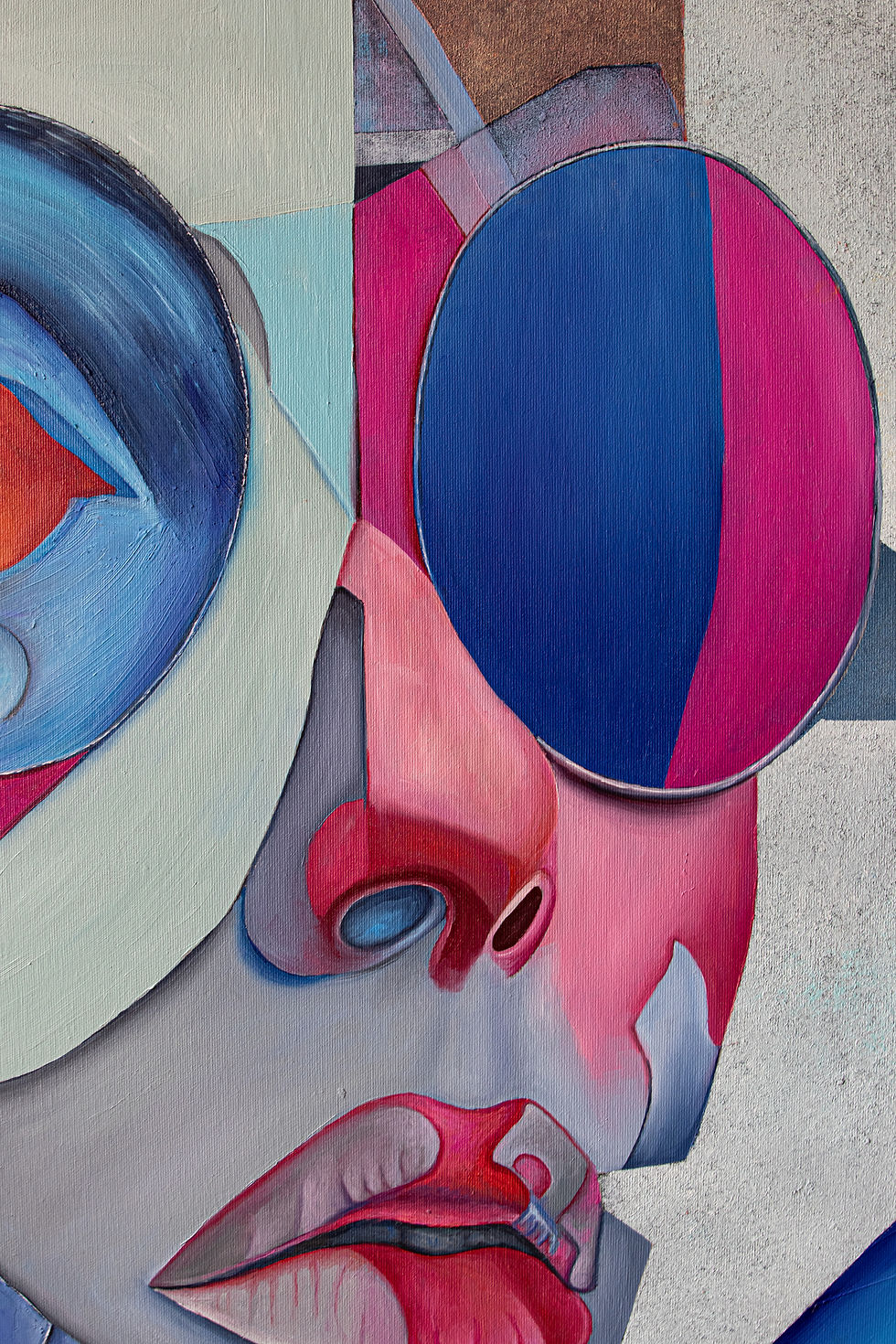 Thumbnail: Cyborg Colorful Large Modern Painting