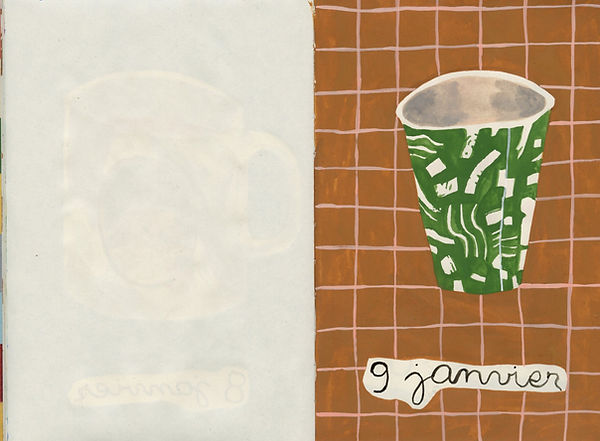 tasse à café violette pasques