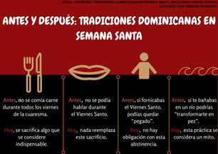 El antes y después de la Semana Santa en RD