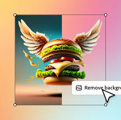 From your imagination to your screen, this burger is ready to soar. A digital delight.