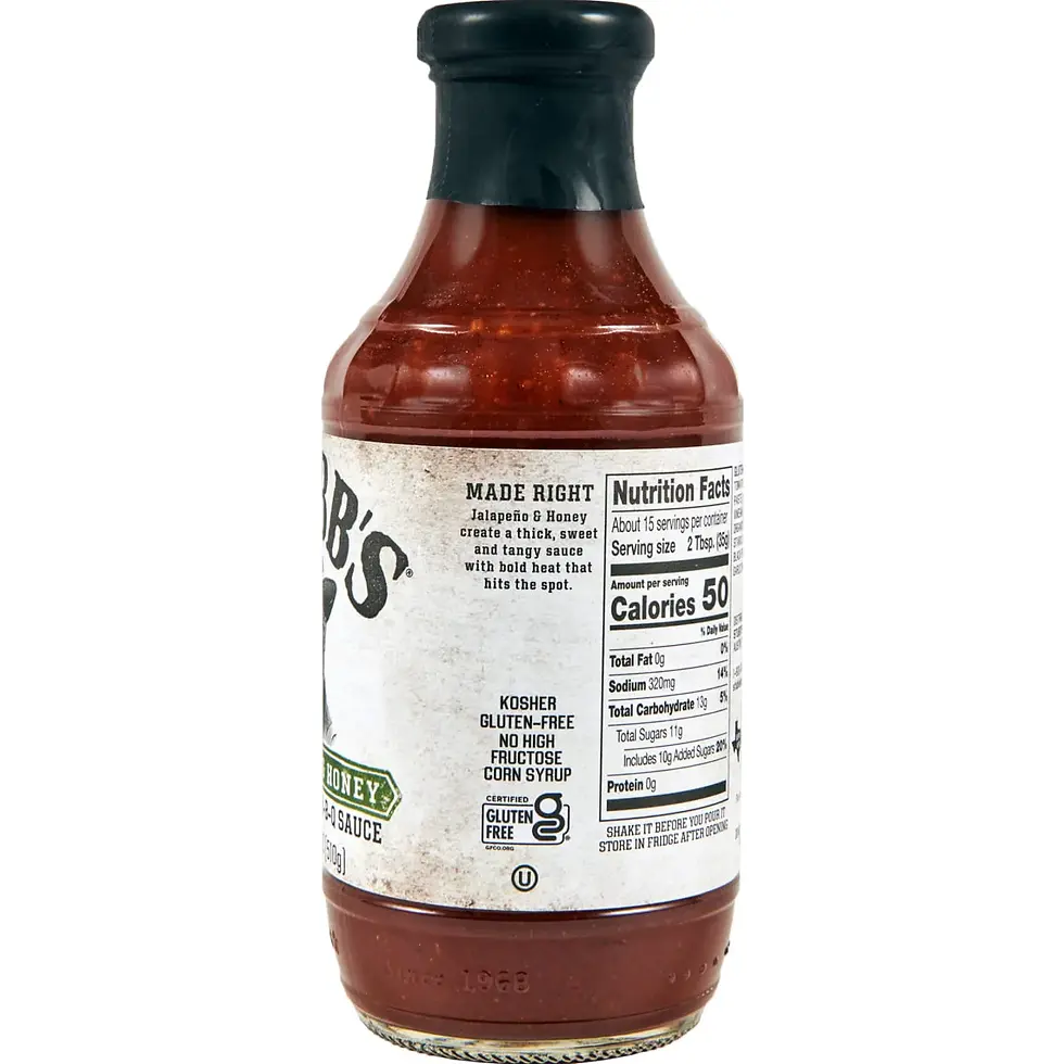 Miniature : Stubb's - Jalapeno & honey BBQ sauce