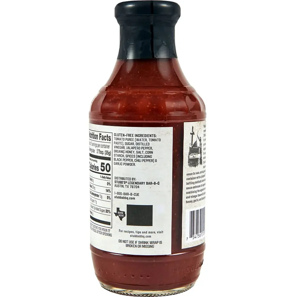 Miniature : Stubb's - Jalapeno & honey BBQ sauce