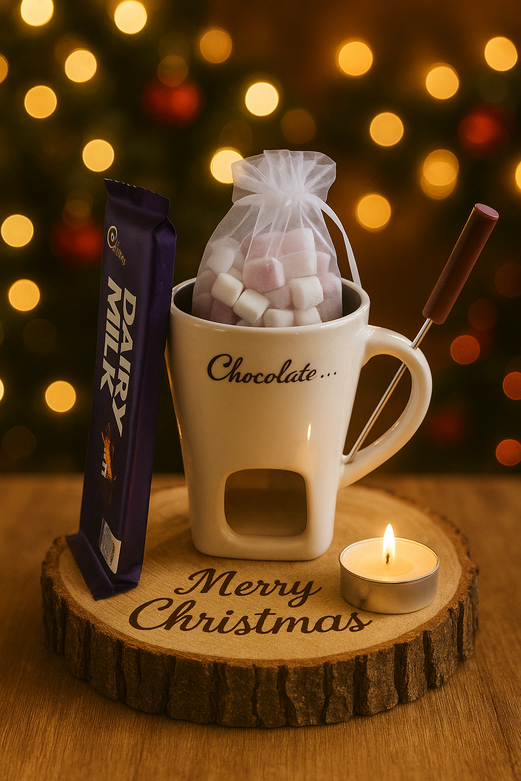 Chocolate and marshmallow cup