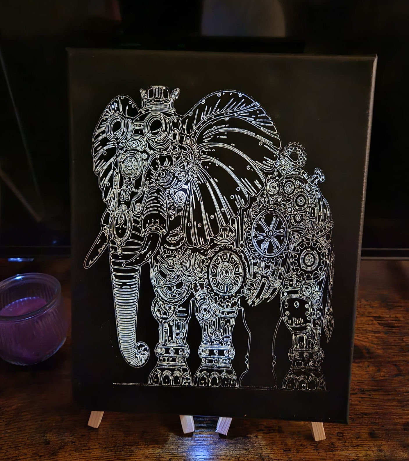 Elephant steampunk canvas