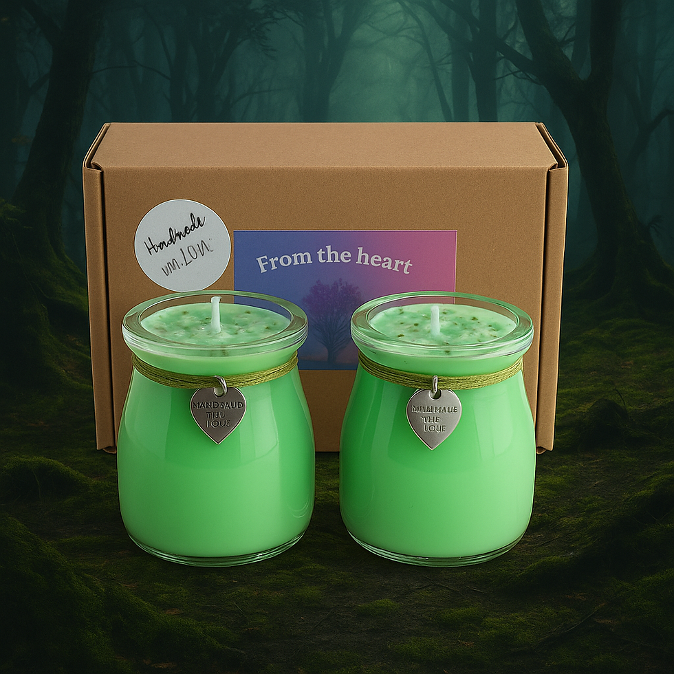 AMAZONITE crystal scented candle set.