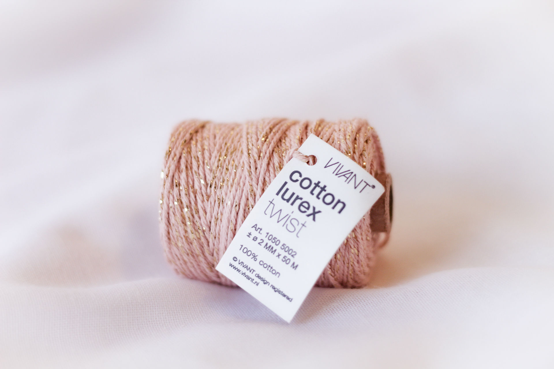 Katoen touw Roze | Goud
