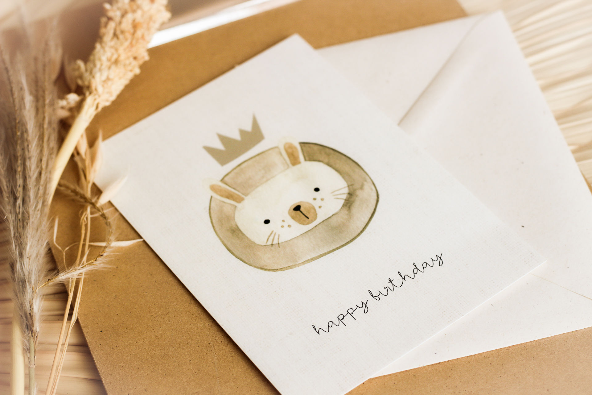 Wenskaart | Happy Birthday LION