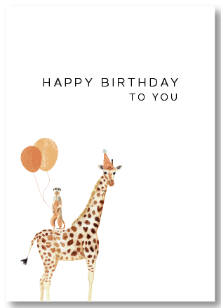 Wenskaart verjaardag - Happy Birthday to you