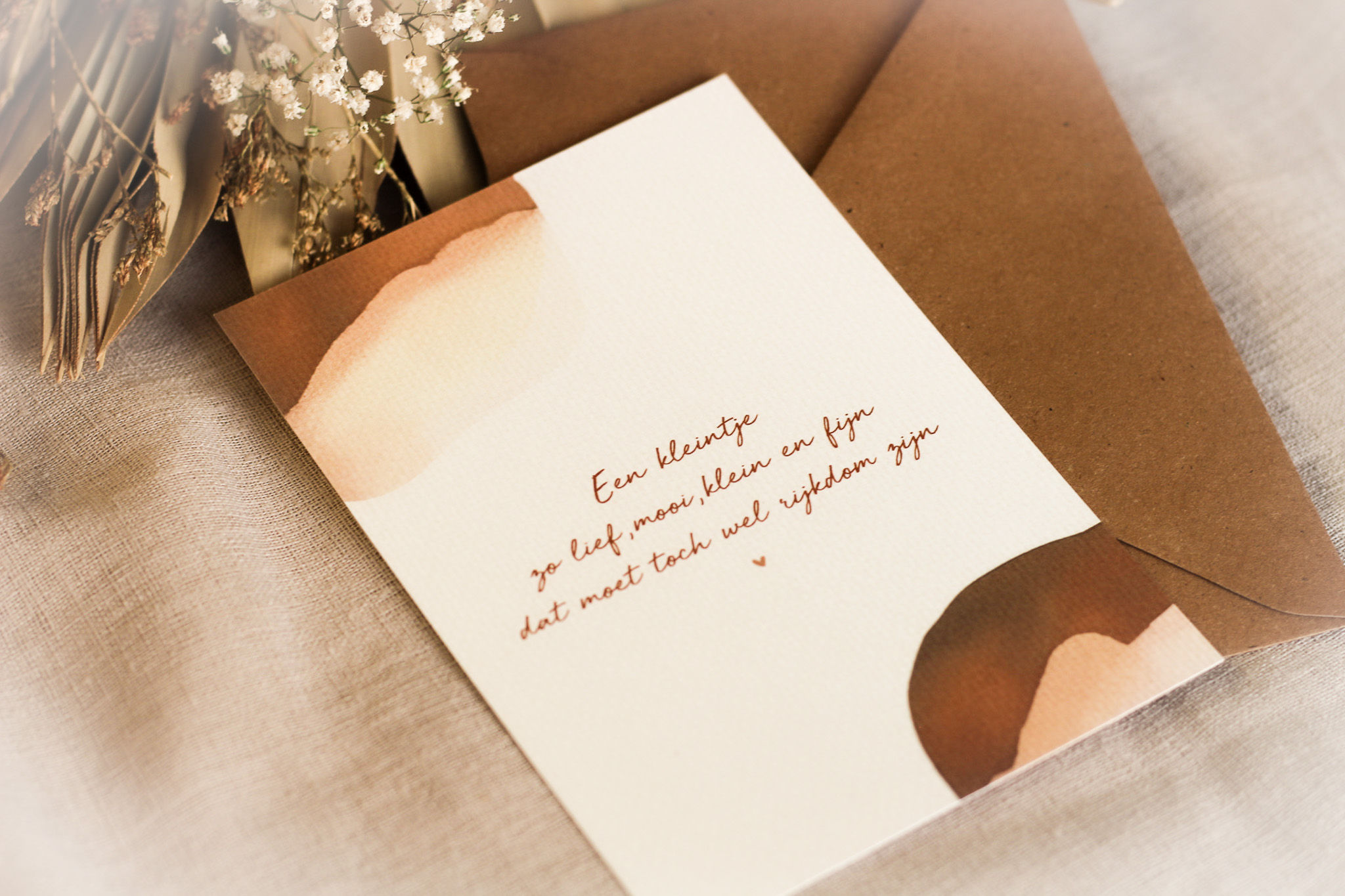 Wenskaart | Felicitatiekaart geboorte gedichtje Rijkdom