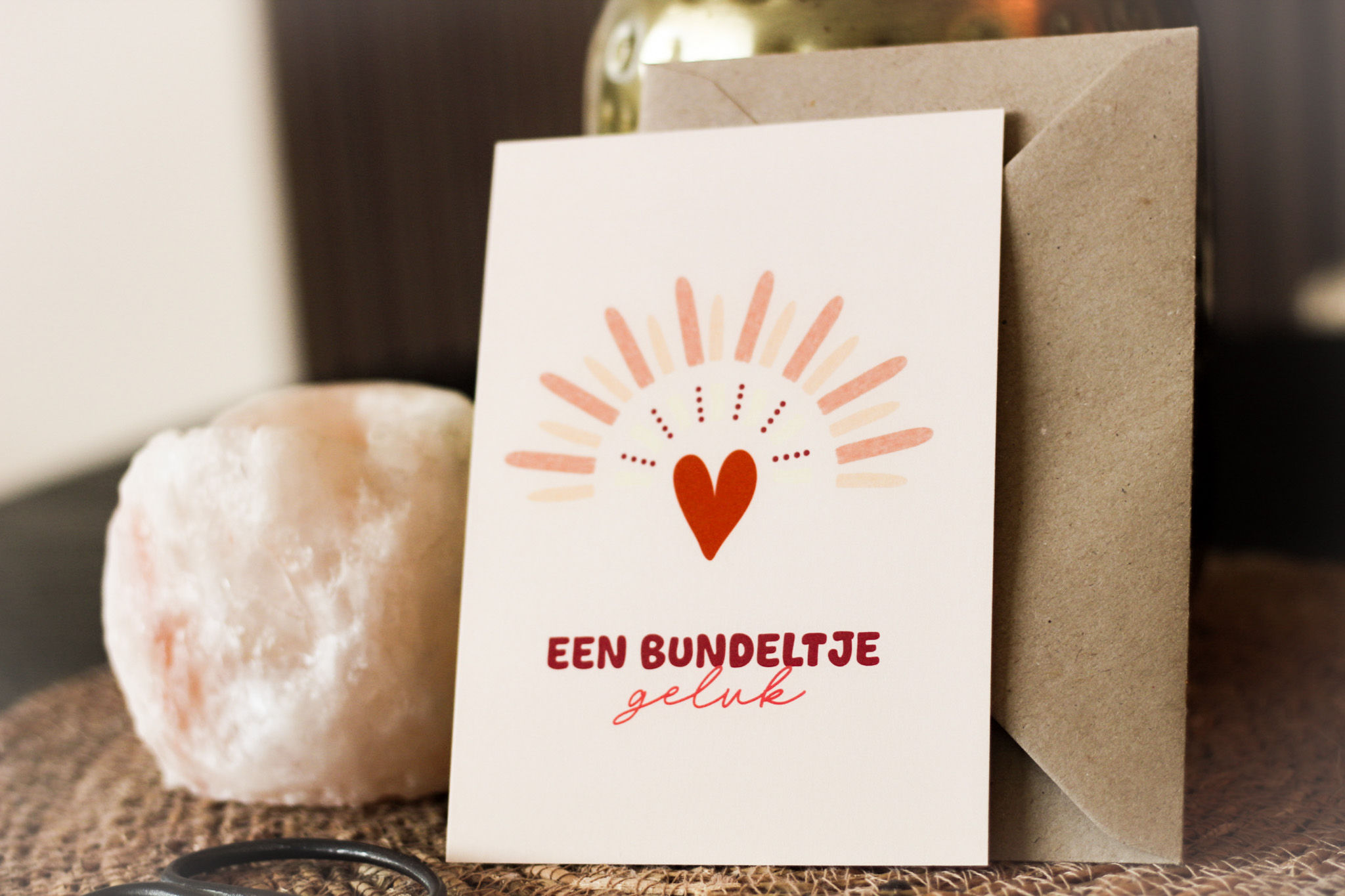 Wenskaart | Een bundeltje geluk roze