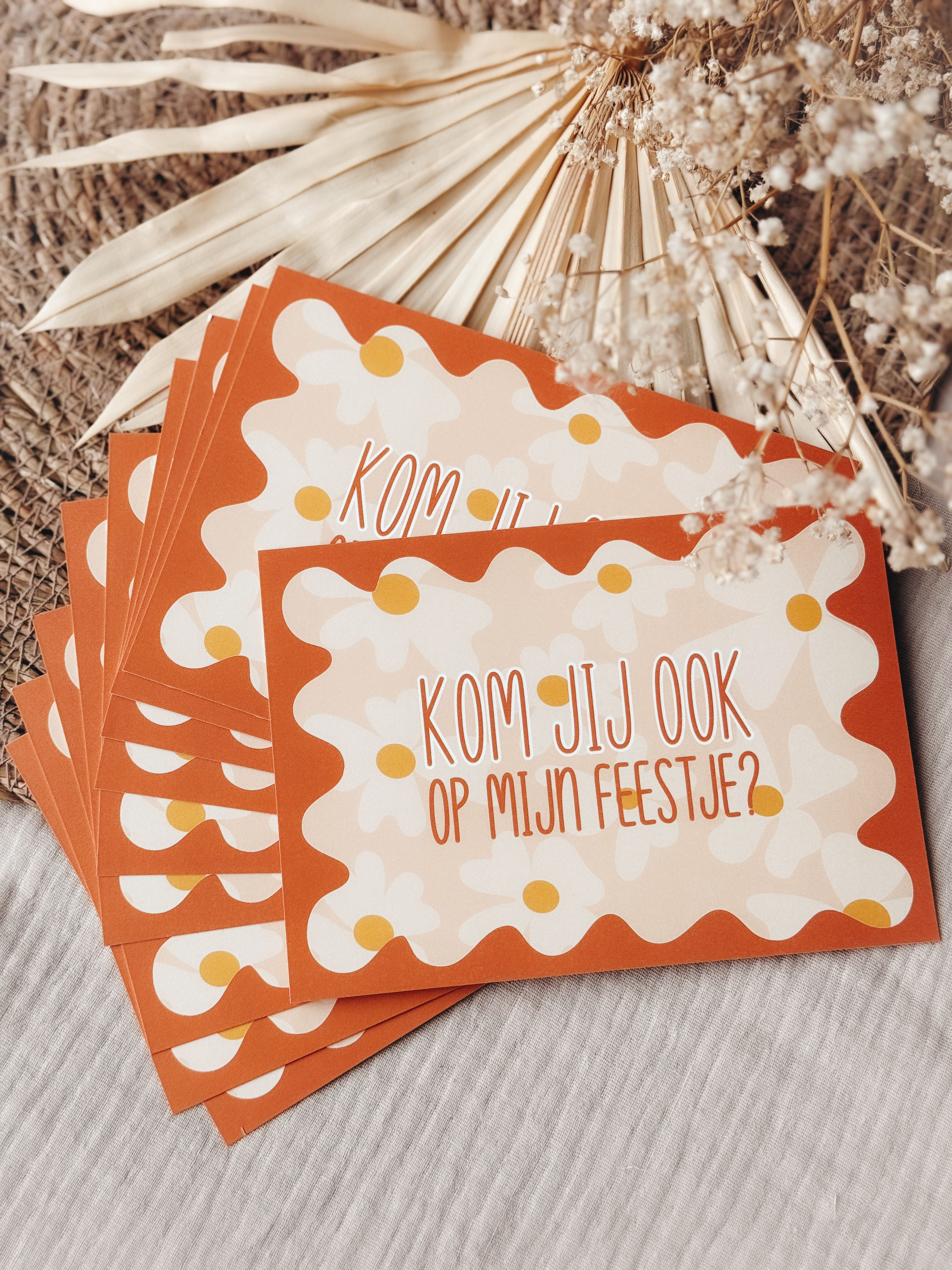 Uitnodiging Bloemen vrolijk