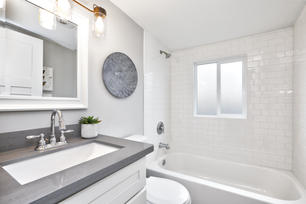 Fully Tiled Bathroom
