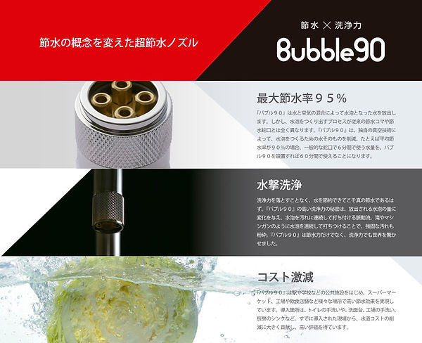 位下印刷 Bubble90 バブル90 節水 節水コマ 節約
