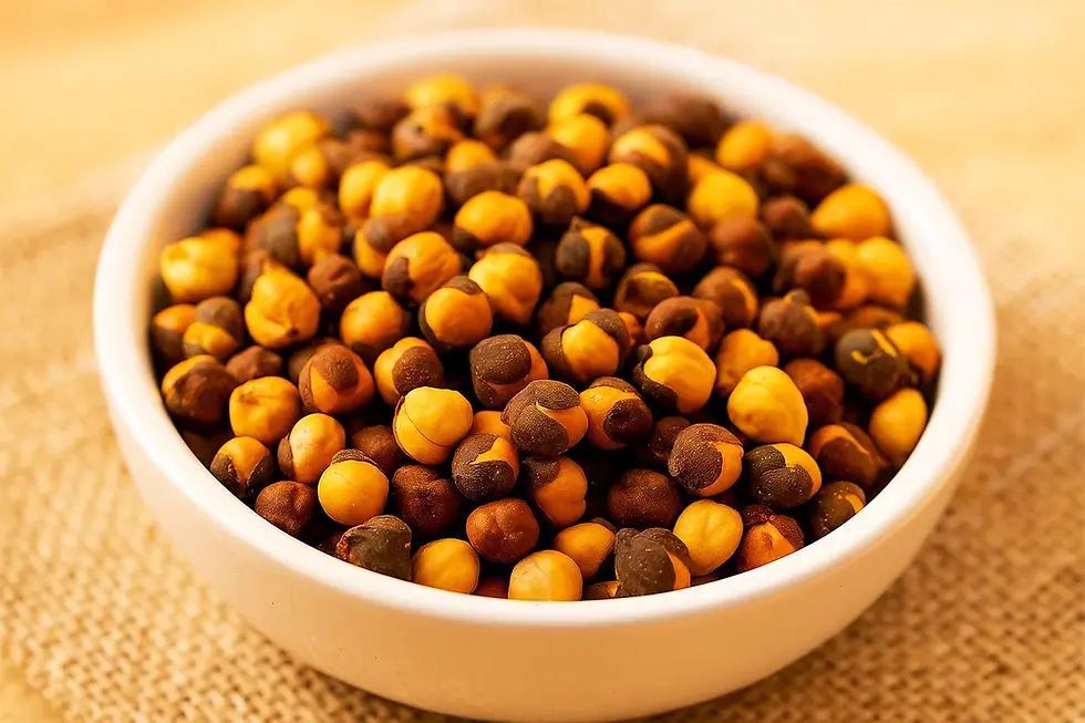 Roasted chane in bowl