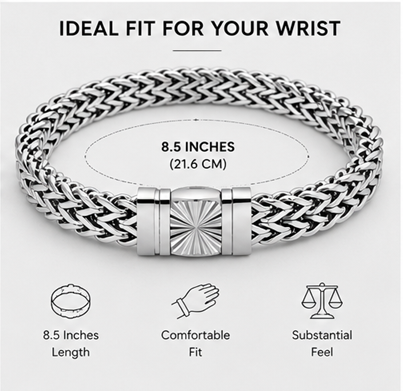 Thumbnail: 12MM Stainless steel Franco Bracelet 4-sided polished