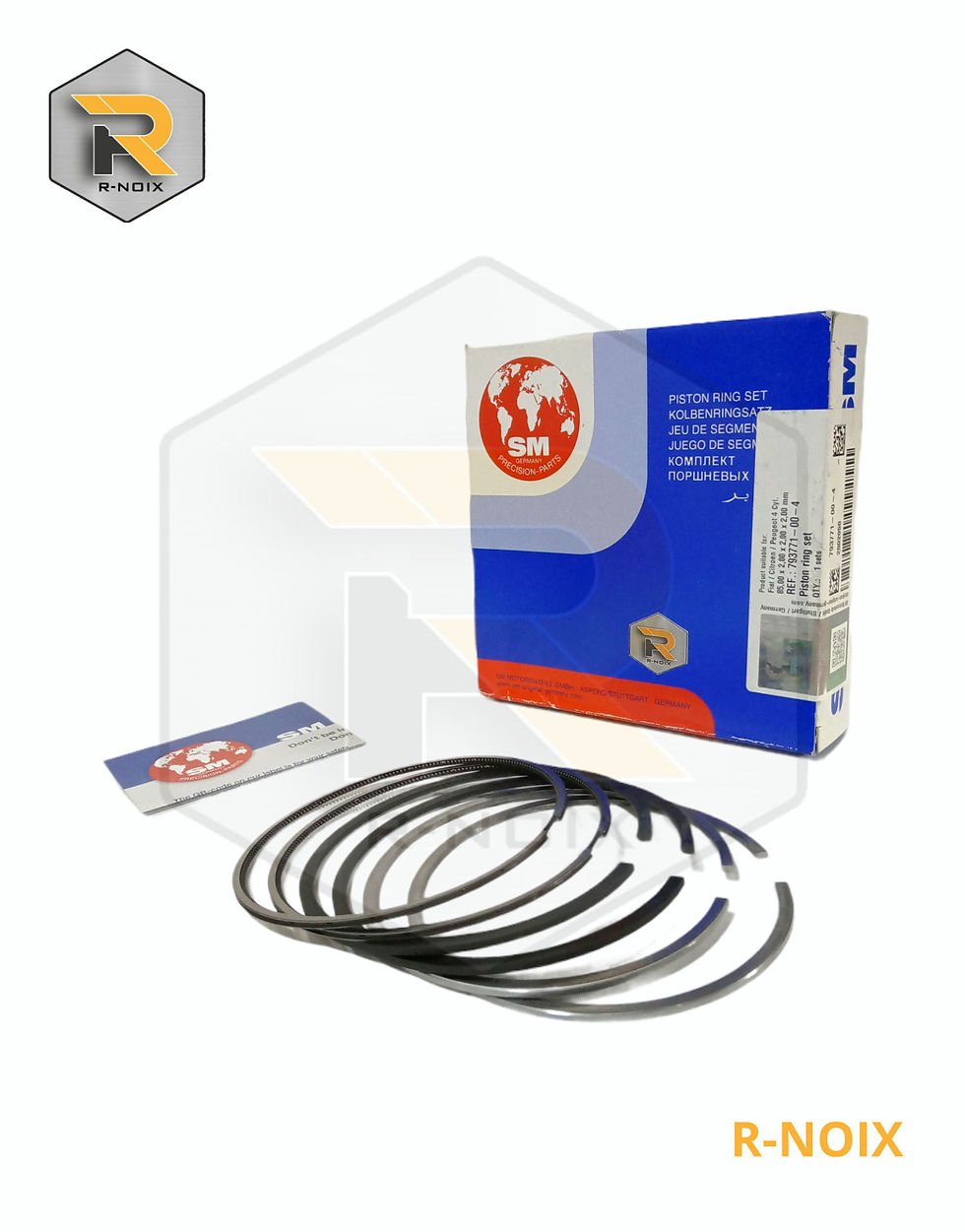 Anillos pistón cilindro motor.