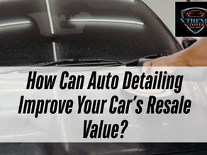auto detailing the black car with a caption How Can Auto Detailing Improve Your Car’s Resale Value?
