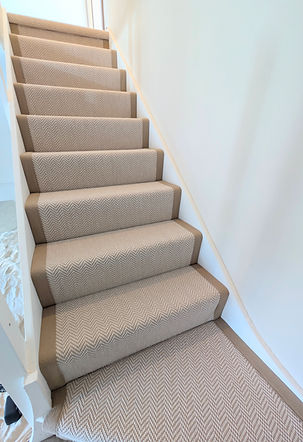 Fibre Flooring Full Width Runner With Sand Jaspa Woven Tape