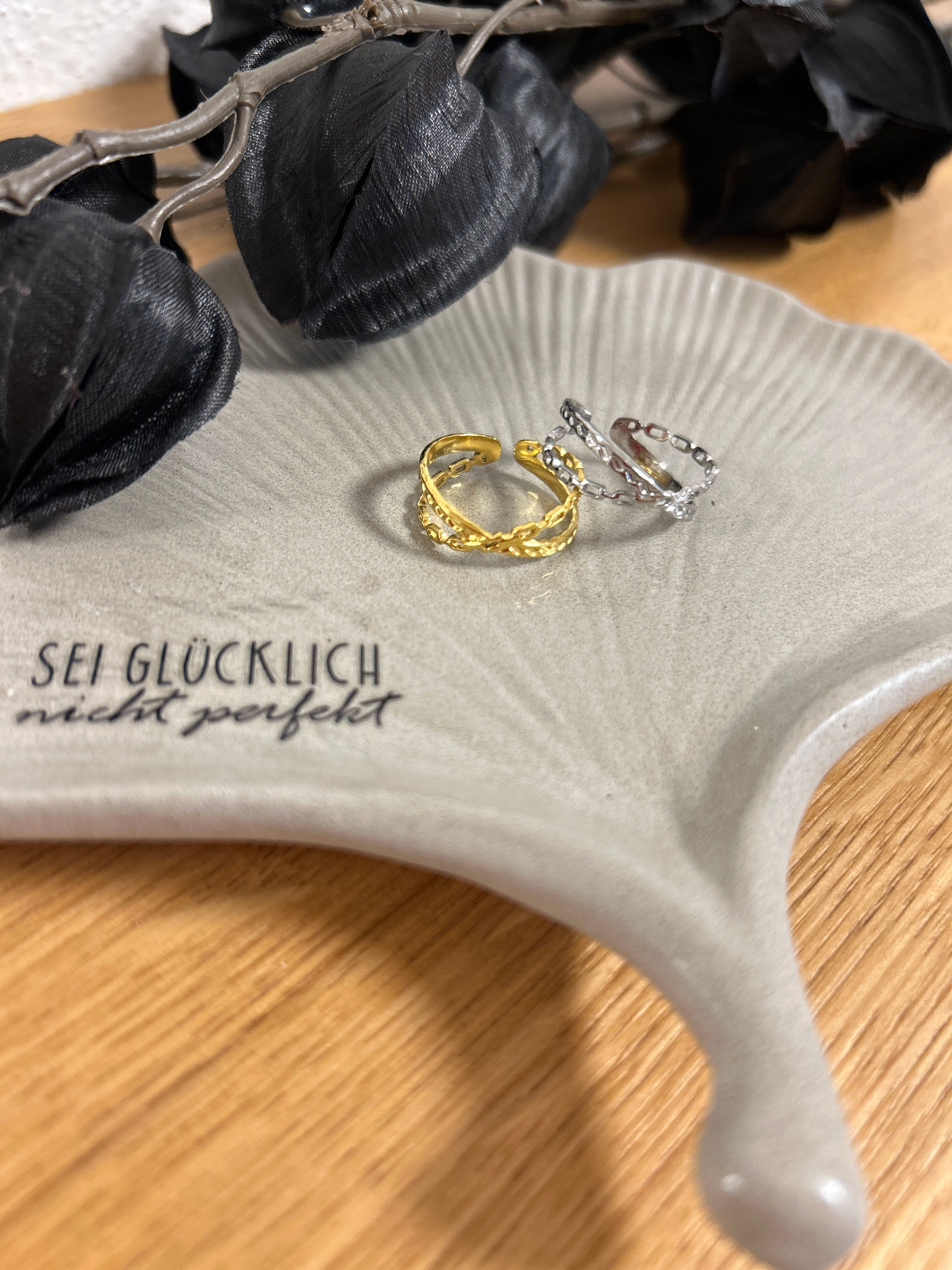 Ring CROSSED "gold oder silber"