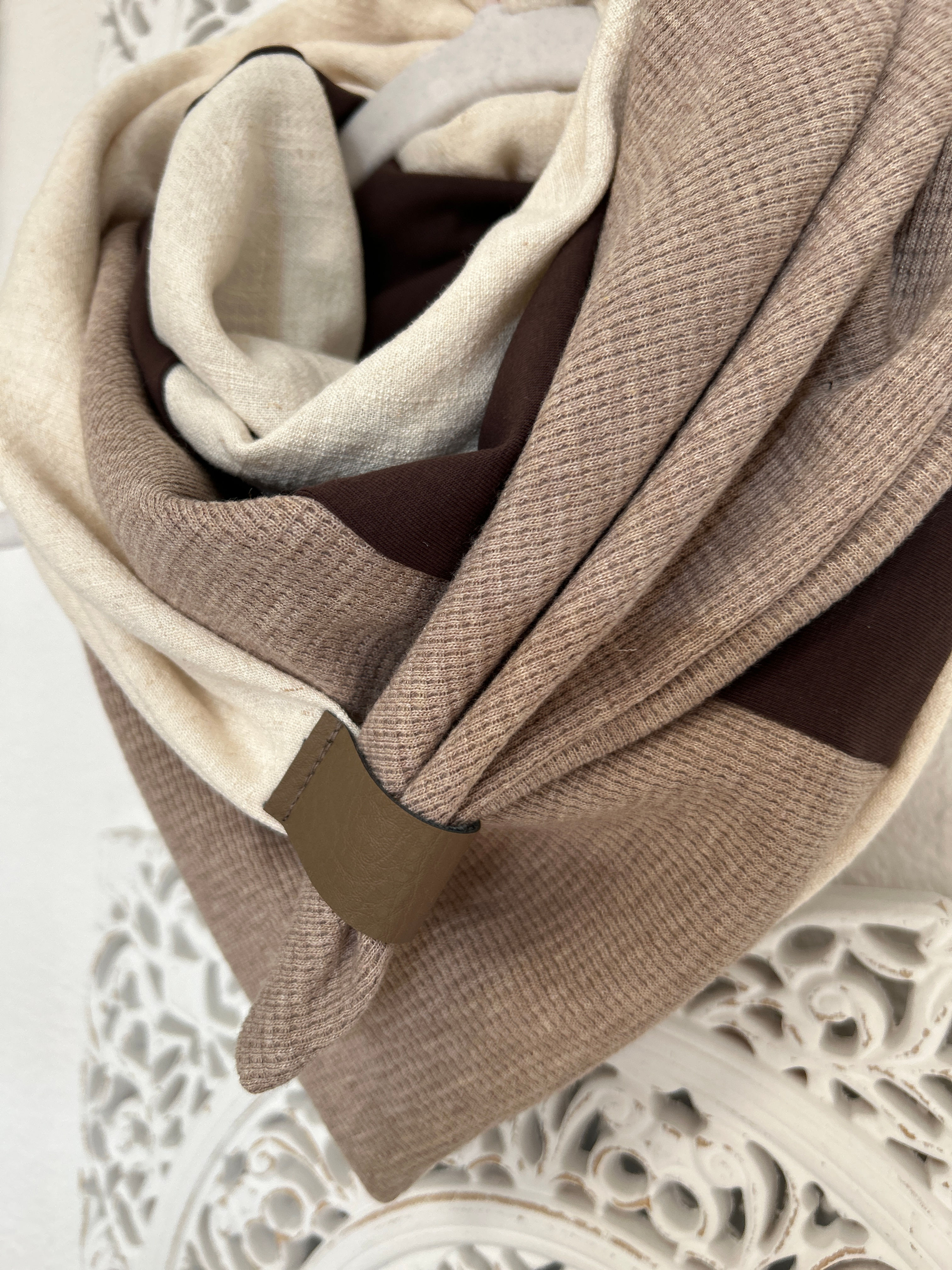 Dreieckstuch "nude/schoko"