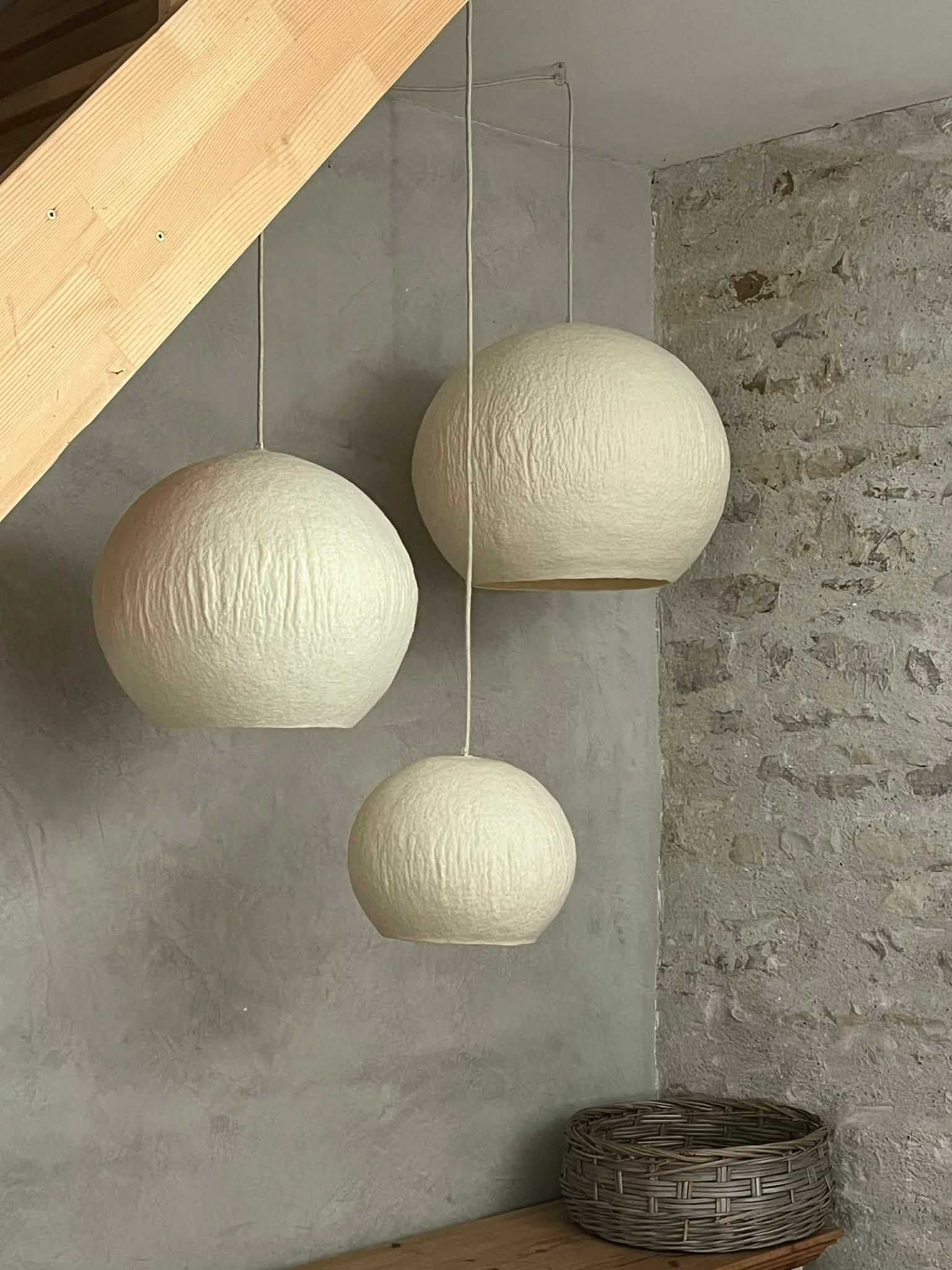 CARESSE | Hand-Felted Cocoon Pendant