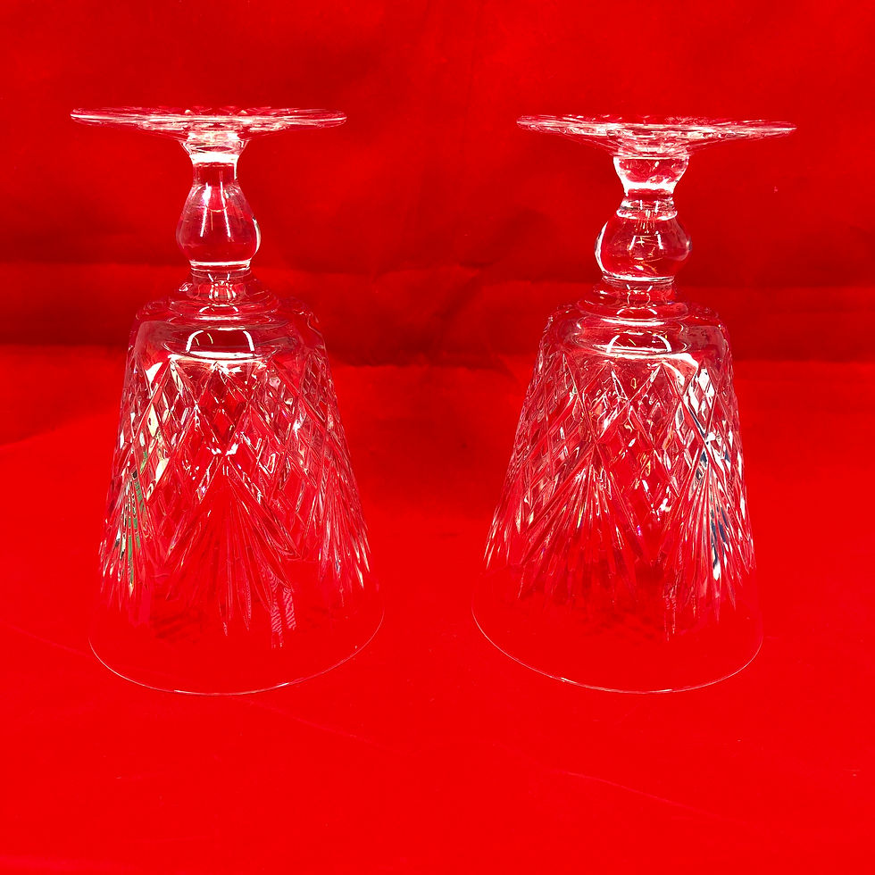 Thumbnail: Pair of Royal Doulton ‘Juno’ Design Lead Crystal Wine Goblets