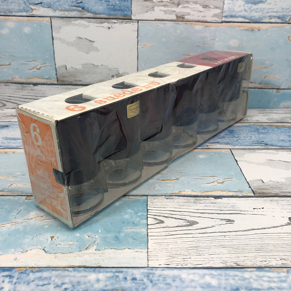 Thumbnail: Luminarc  Red Suede  No.5 X6  Goblets Glasses New Old Stock 70s - 10cl French