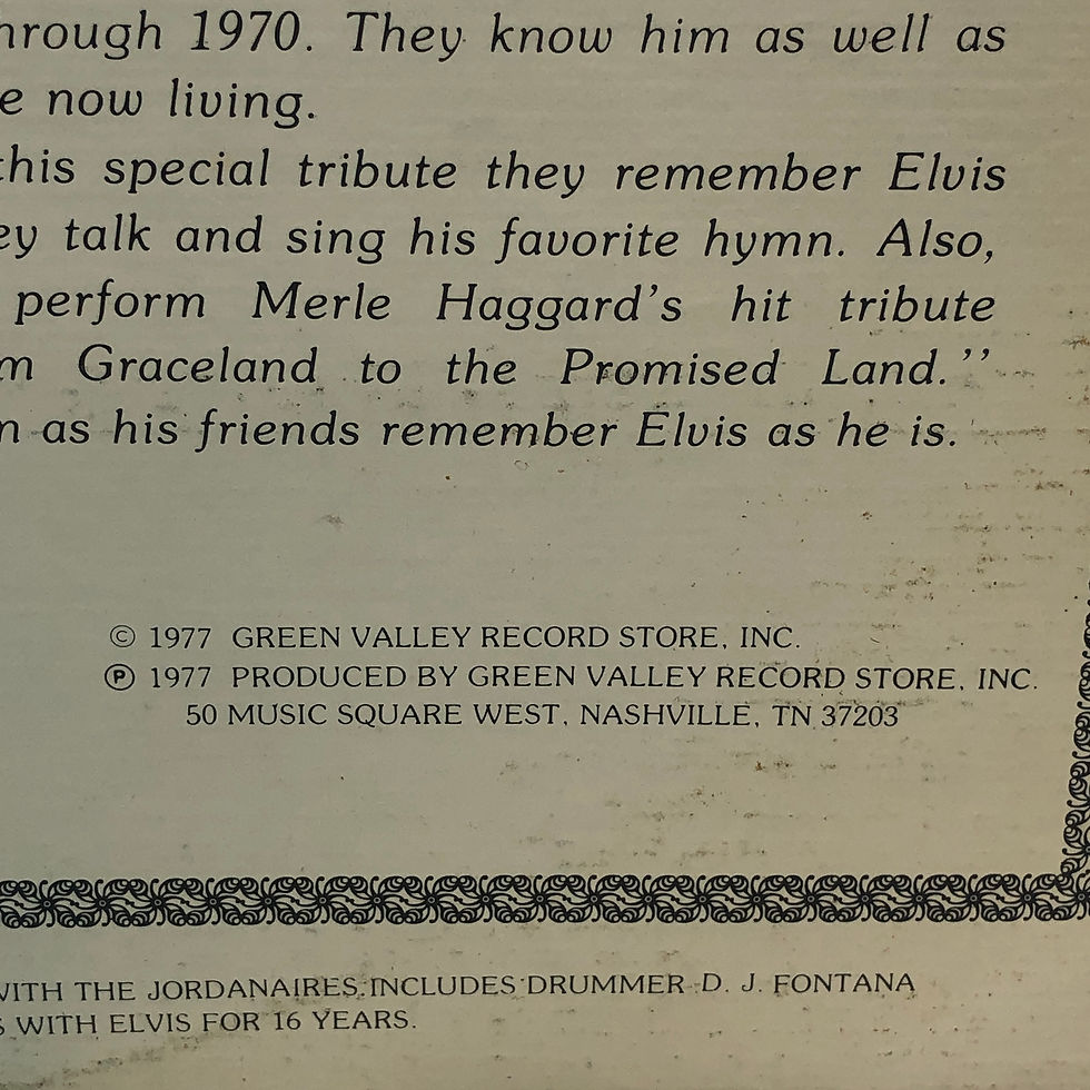 Thumbnail: Elvis Speaks To You Double Album Gatefold 1977 GV201 Green Valley records
