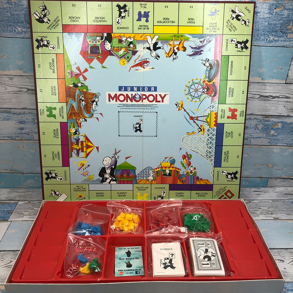 Thumbnail: Vintage Monopoly Junior Kids Family Board Game By Waddingtons 1991 Rare Longbox