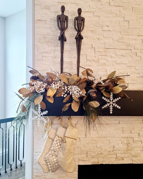 Modern Holiday Mantel