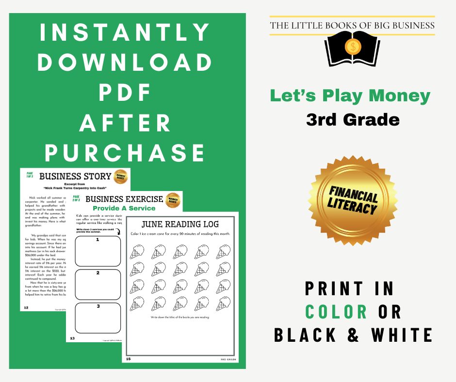 Thumbnail: 3rd Grade JUNE "Let's Play Money" Printable Packet