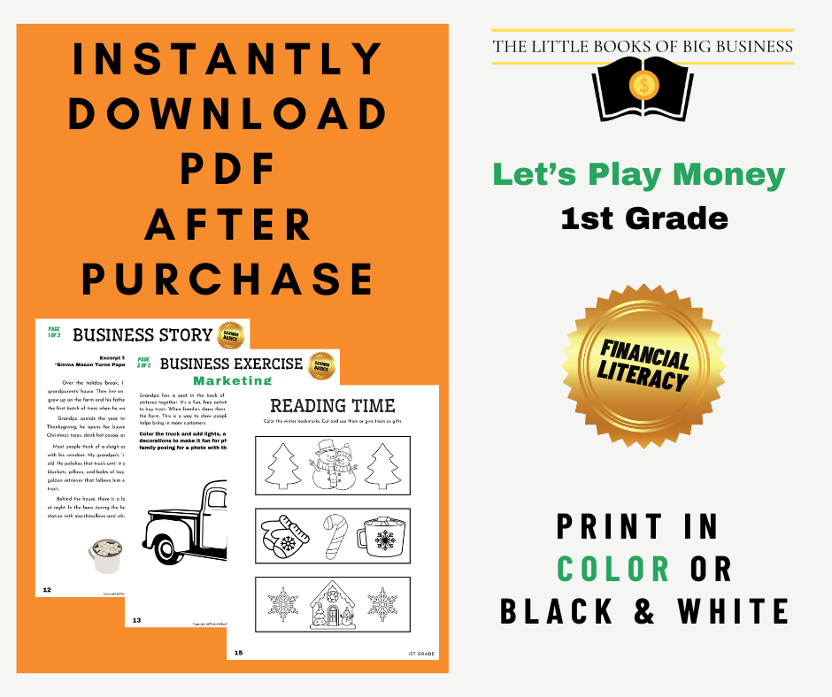 Thumbnail: 1st Grade DECEMBER "Let's Play Money" Printable Packet